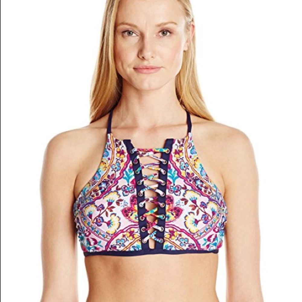 Nanette Lepore Festival Stargazer Lace-up Top NWT